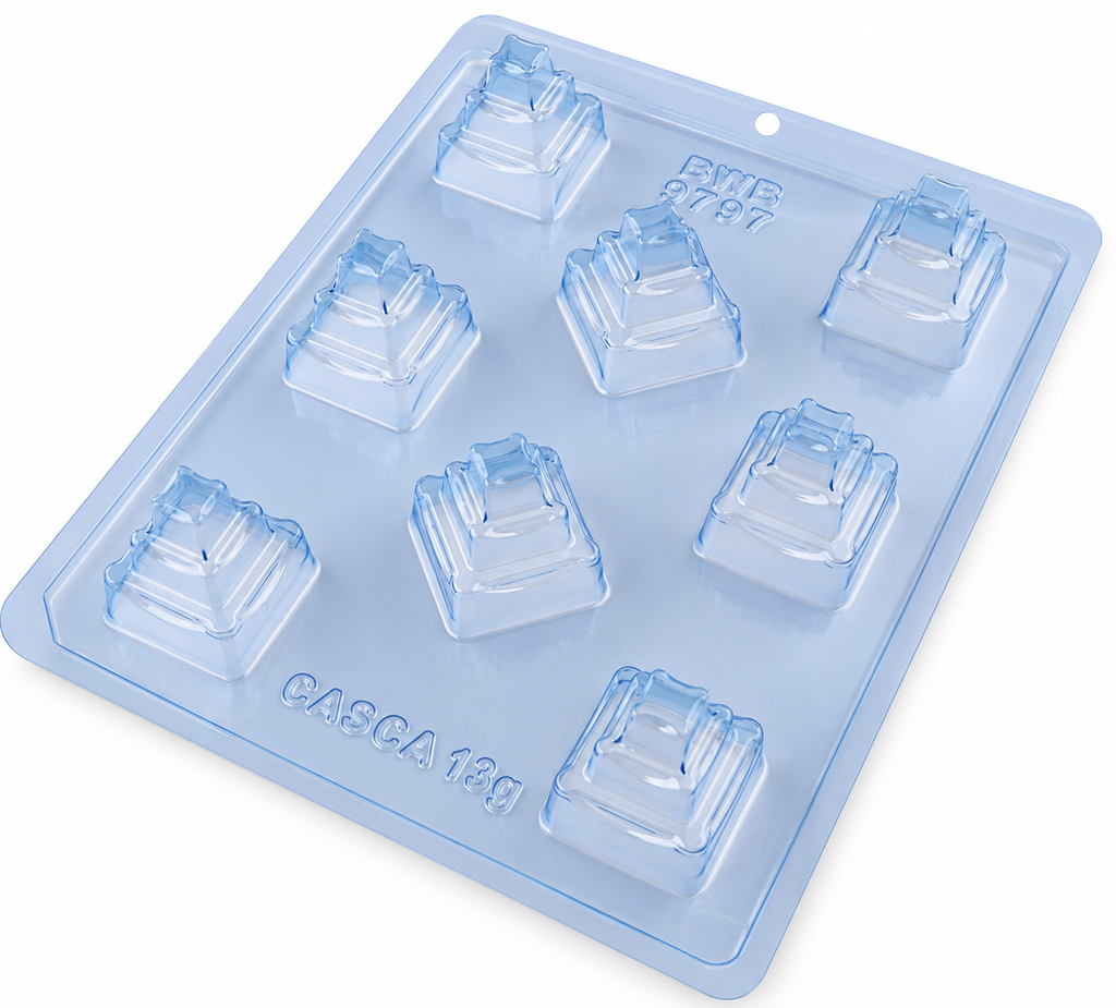 BWB Mini Square Tiered Cake Chocolate Mould – 3-Part – 9797