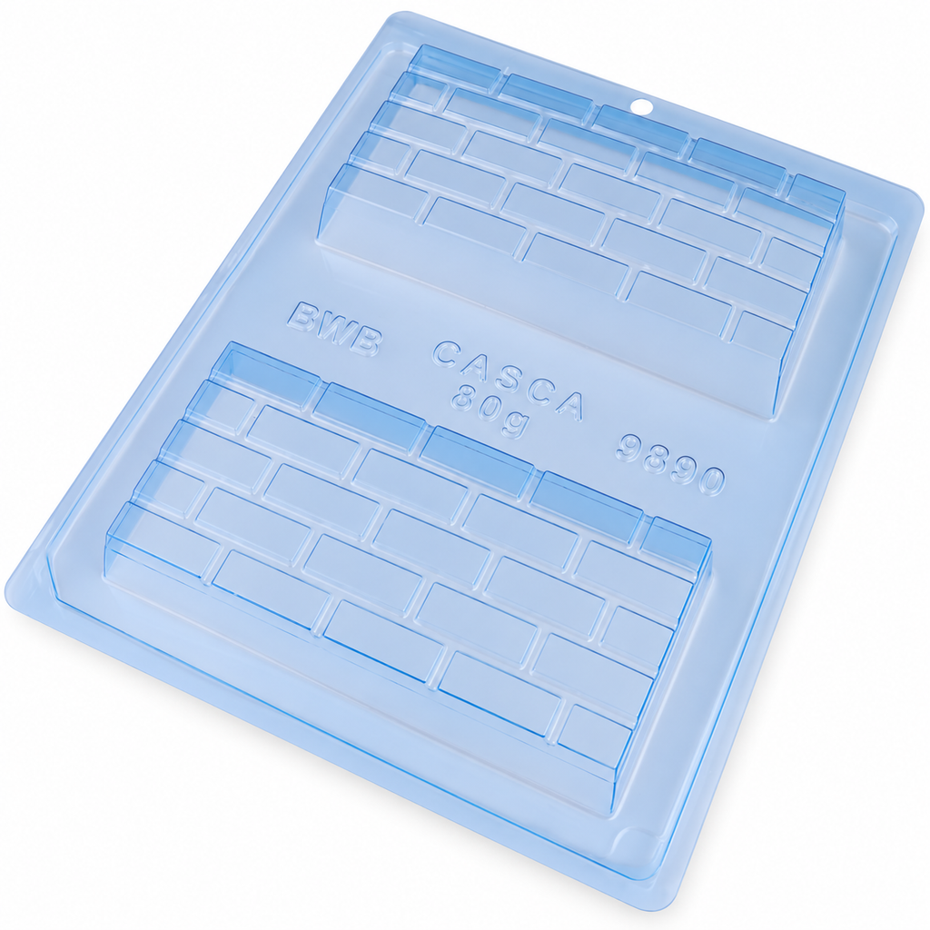 BWB Brick Pattern Chocolate Bar Mould – 3-Part – 9890