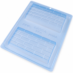 BWB Brick Pattern Chocolate Bar Mould – 3-Part – 9890