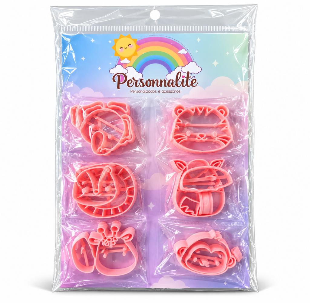 Safari Animal Face Fondant Cutter Set - 4 cm