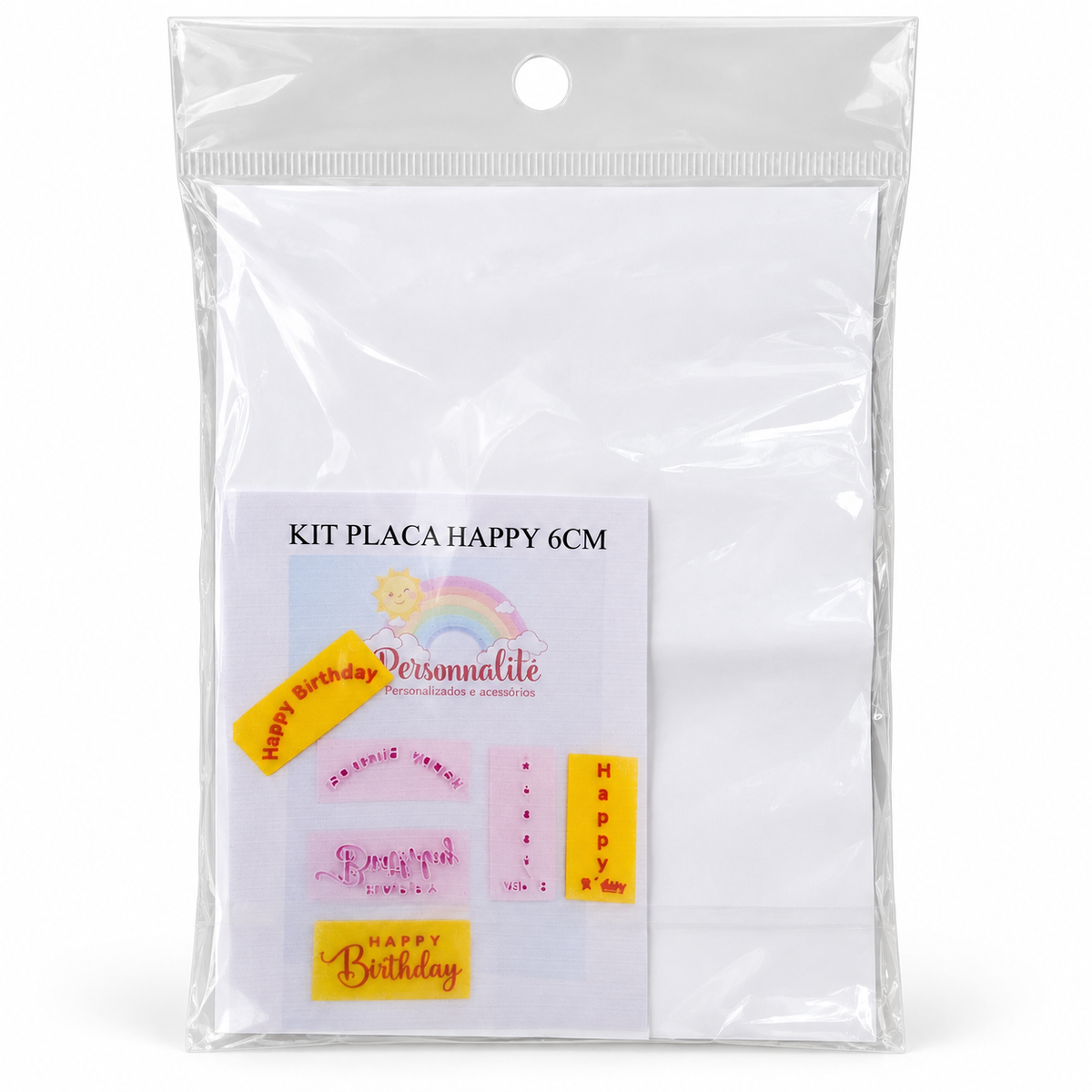 Happy Birthday Plaque Fondant Cutter Set - 6 cm
