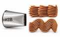 Basketweave Piping Nozzle #2B – Serrated Tip