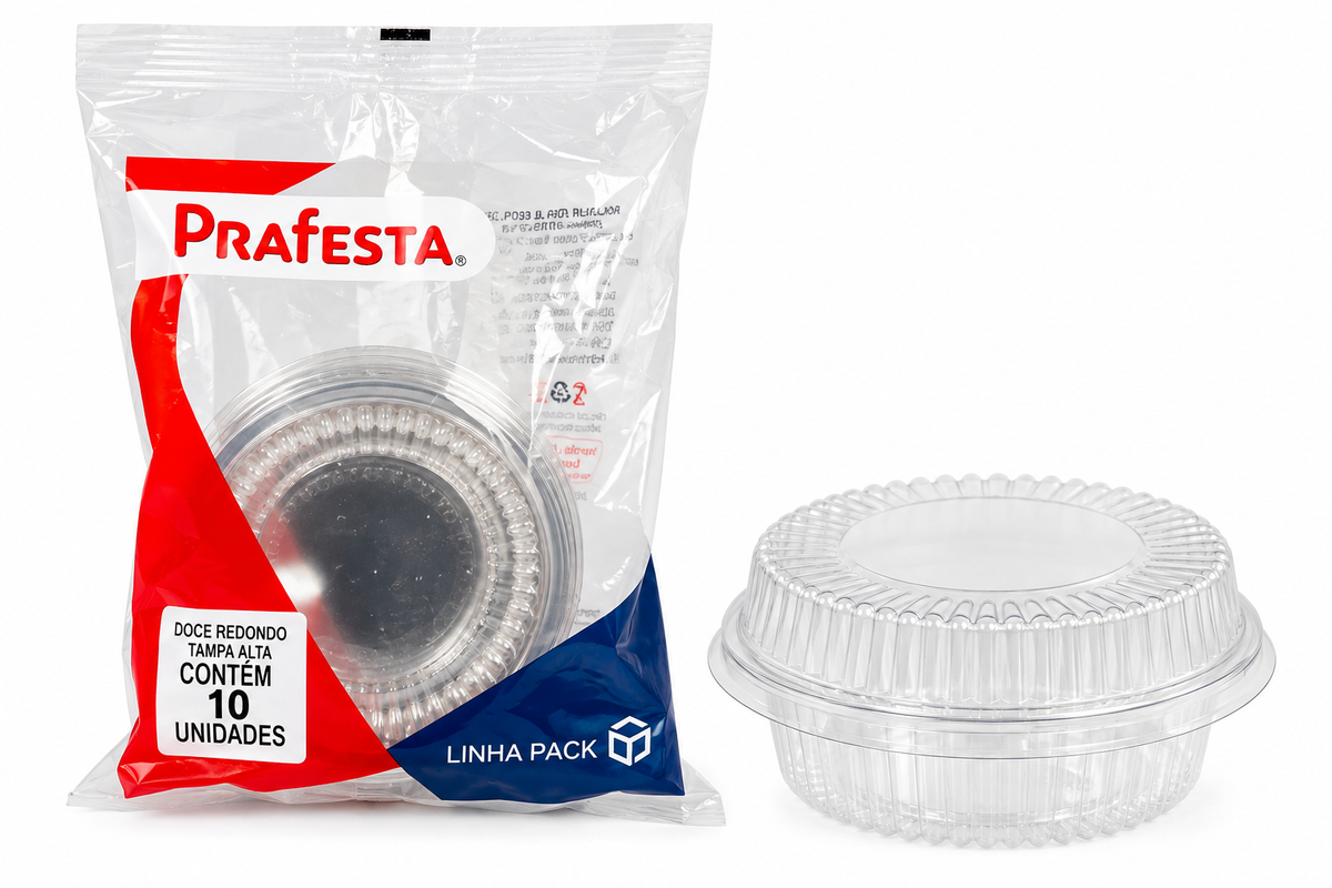 Prafesta Clear Round Dessert Containers 170ml – Pack of 10
