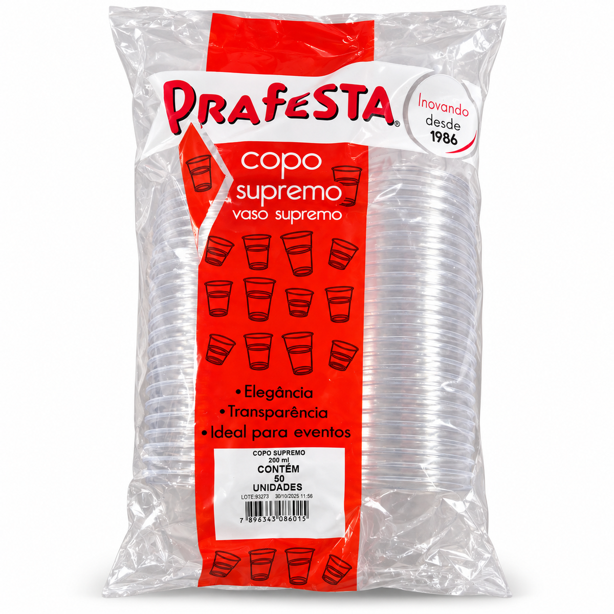 Prafesta Supremo Clear Dessert Cups 200 ml – Pack of 50