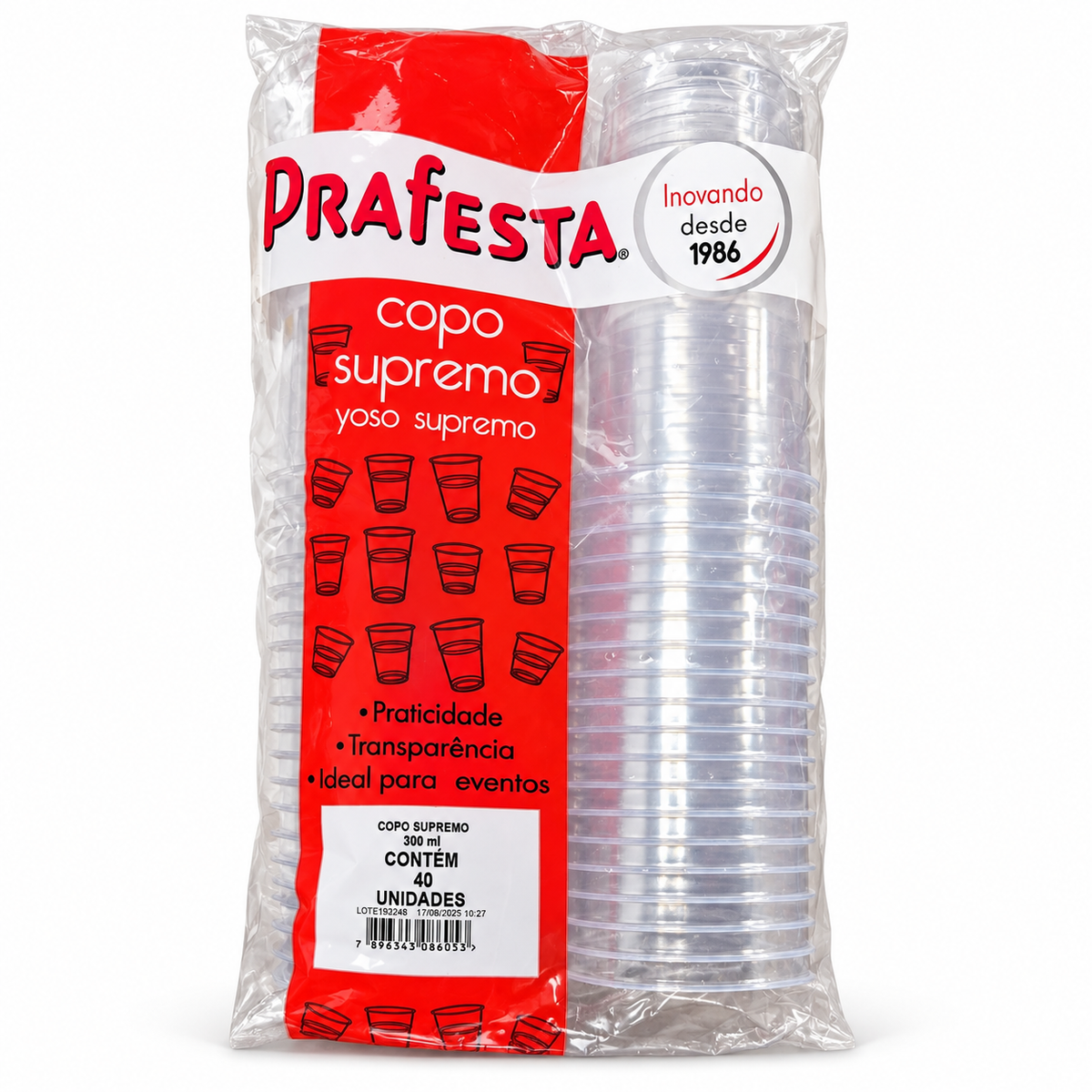 Prafesta Supremo Clear Dessert Cups 300 ml – Pack of 40