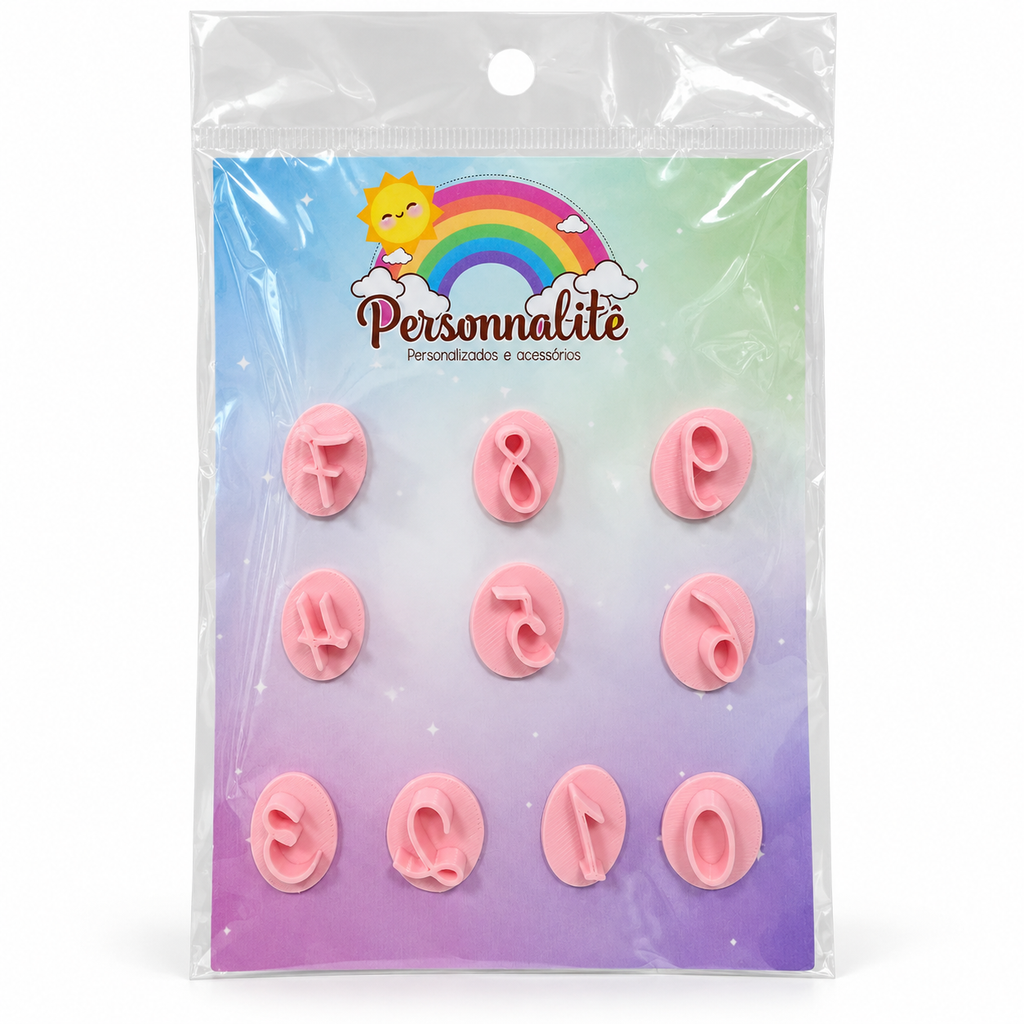 Number Fondant Embosser Stamp Set - 2 cm