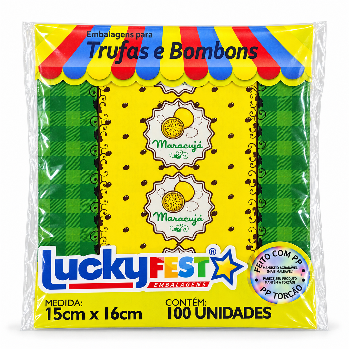 Printed Truffle & Chocolate Wrappers 15 × 16 cm – Pack of 100