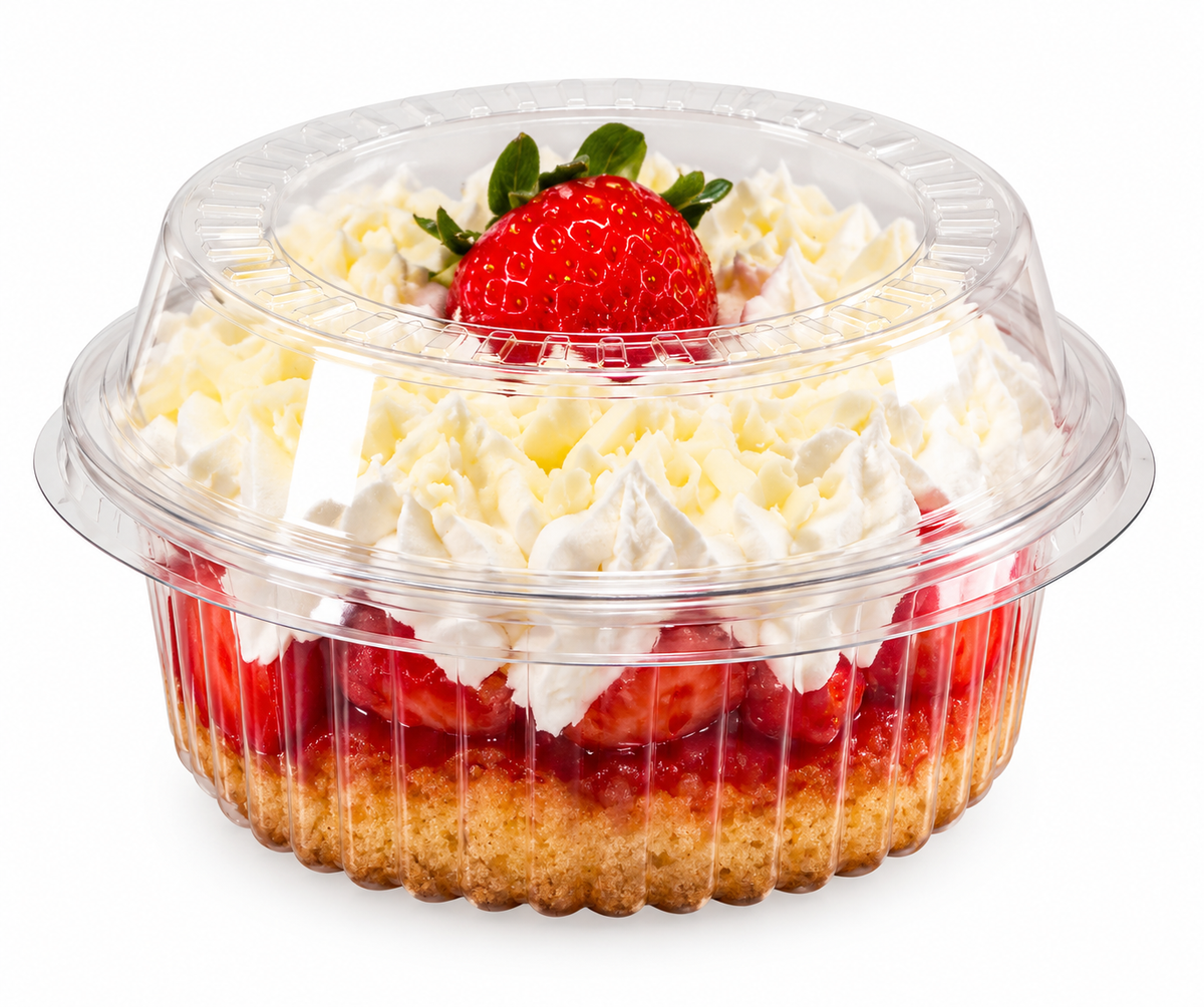 Prafesta Clear Round High Dome Dessert Containers – Pack of 10