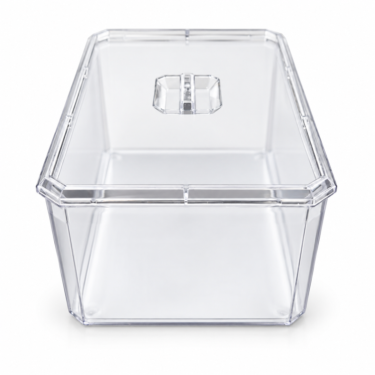 Clear Rectangular Dessert Container with Lid – 20 × 11 × 7 cm