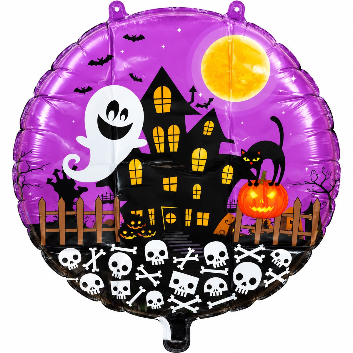 Purple Haunted House Halloween Foil Balloon