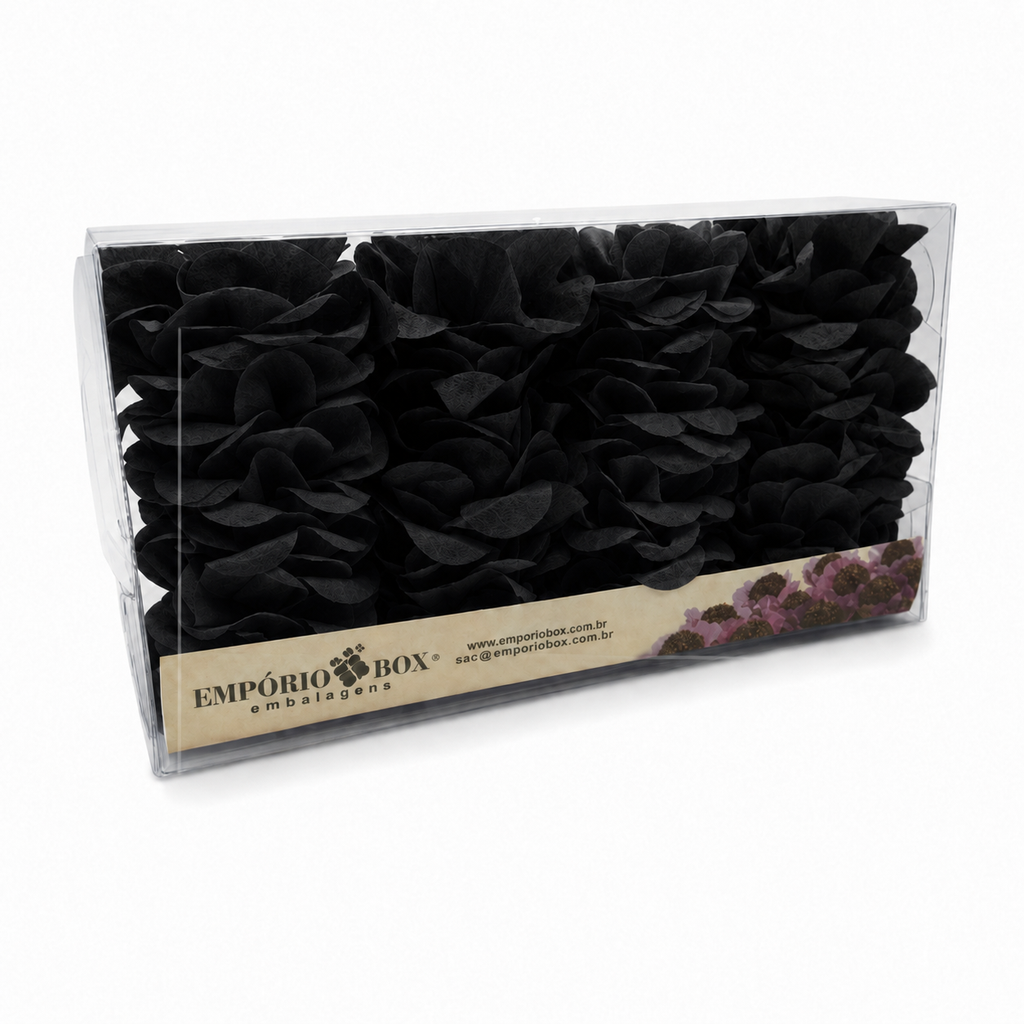 [color] Black luxury flower sweet wrappers packaging