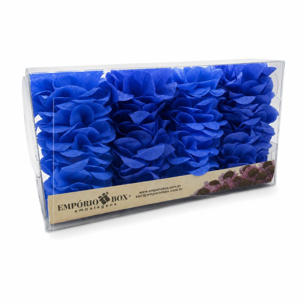 [color] Blue luxury flower sweet wrappers packaging