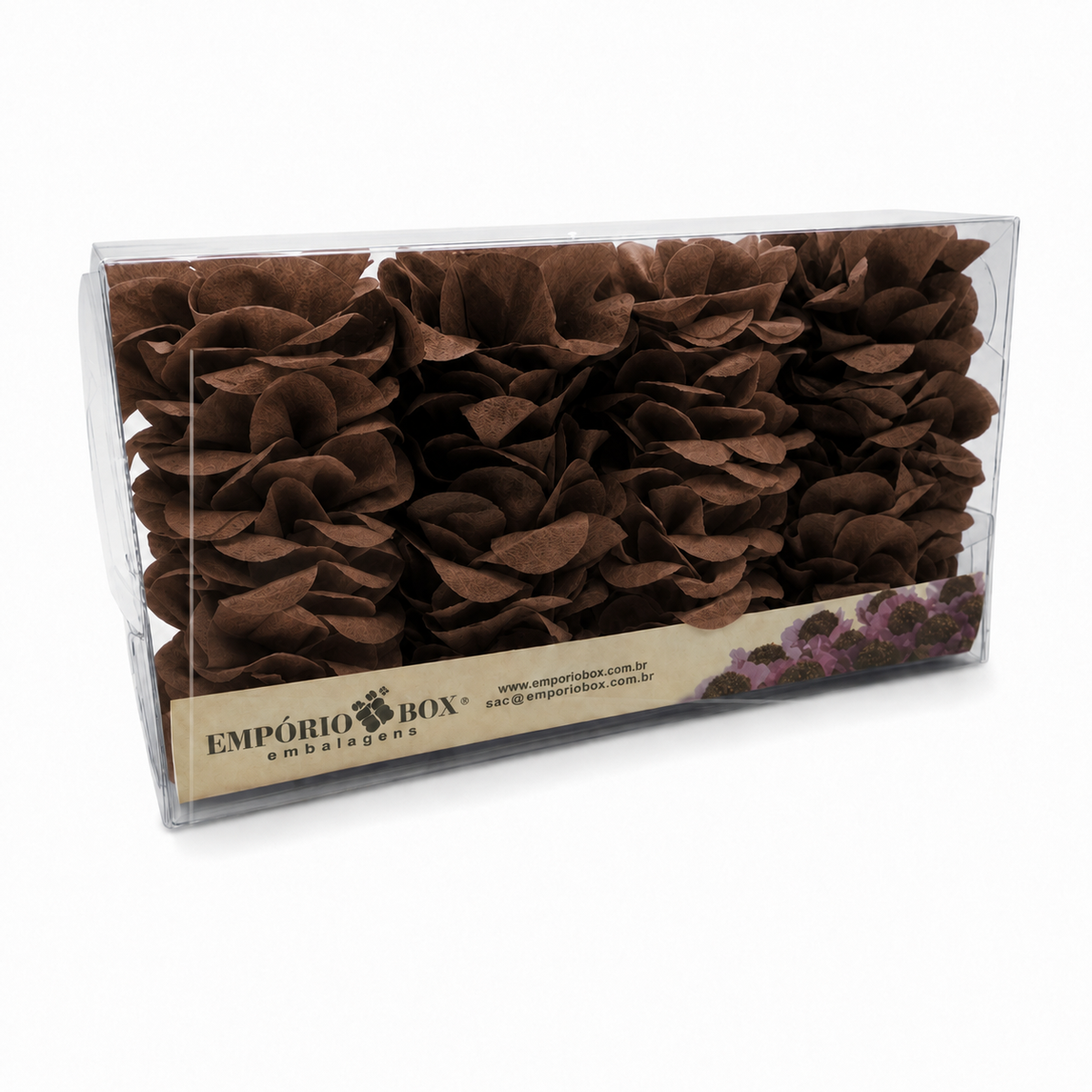 [color] Brown luxury flower sweet wrappers packaging