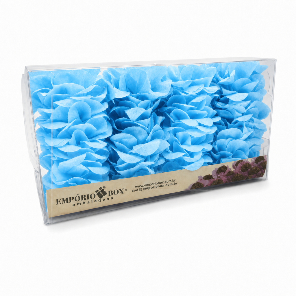 [color] Light Blue luxury flower sweet wrappers packaging