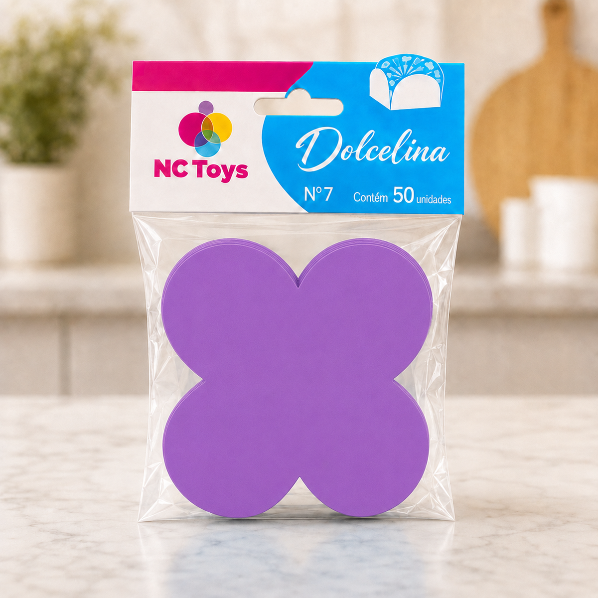 [color:lilac] Lilac four-petal paper sweet cups packaging