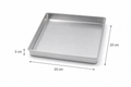 Professional Square Aluminium Brownie Tin – Fixed Base