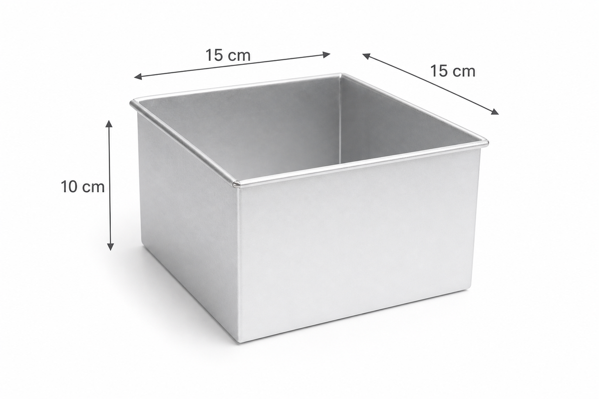 Professional Deep Square Aluminium Cake Tin – 10 cm