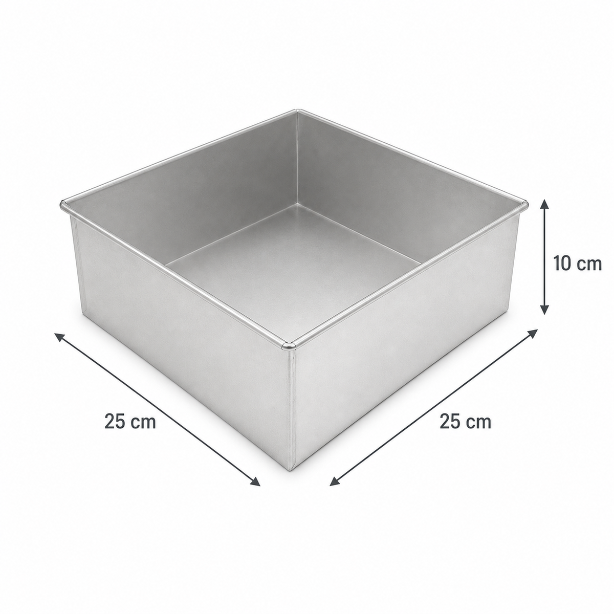 Professional Deep Square Aluminium Cake Tin – 10 cm