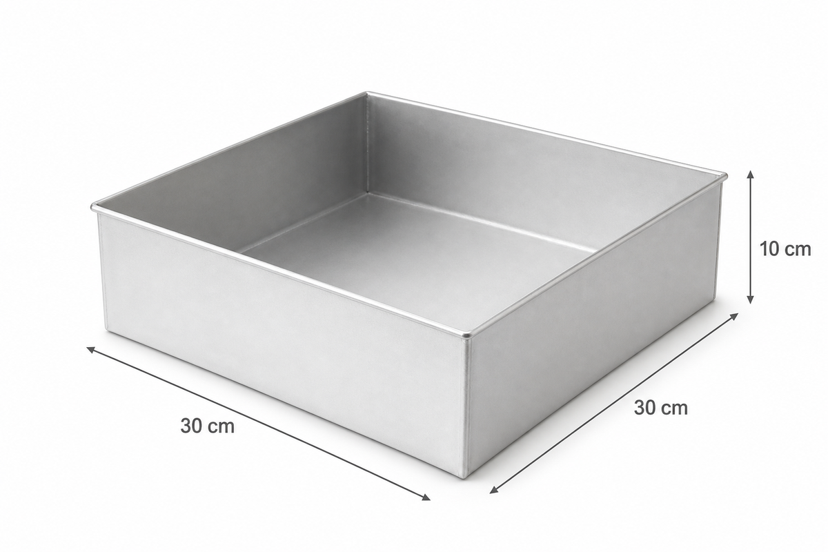 Professional Deep Square Aluminium Cake Tin – 10 cm