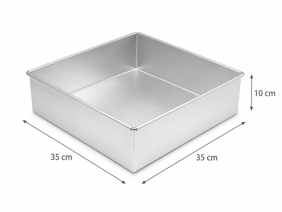 Professional Deep Square Aluminium Cake Tin – 10 cm