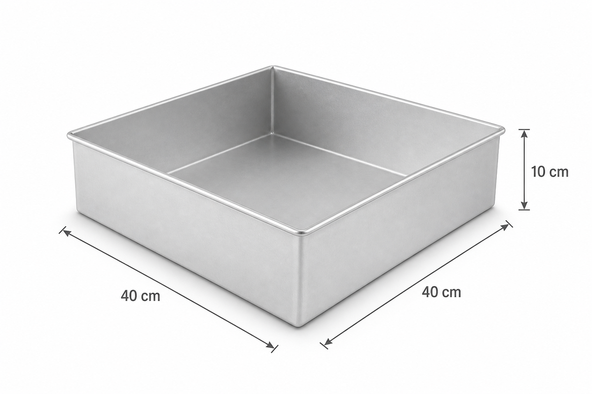 Professional Deep Square Aluminium Cake Tin – 10 cm