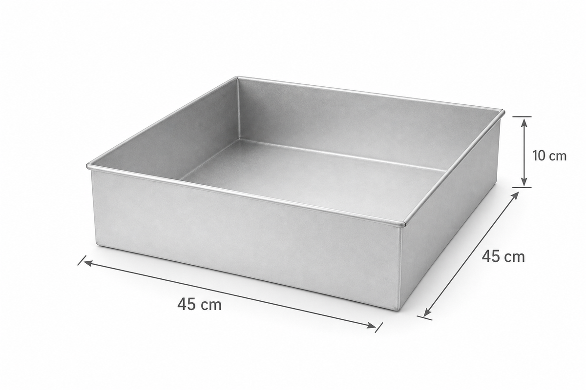Professional Deep Square Aluminium Cake Tin – 10 cm