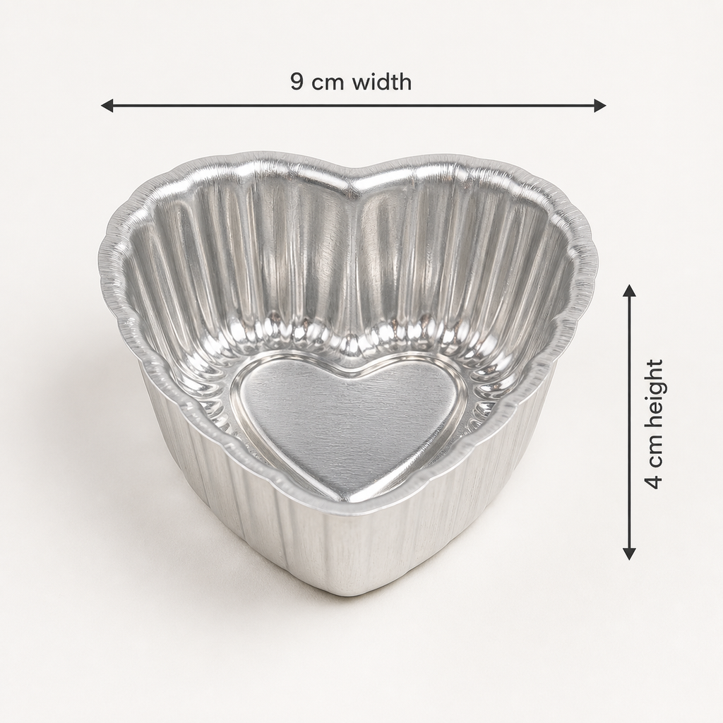 Fluted Heart-Shaped Aluminium Cake Tin