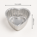 Fluted Heart-Shaped Aluminium Cake Tin