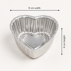 Fluted Heart-Shaped Aluminium Cake Tin