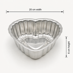 Fluted Heart-Shaped Aluminium Cake Tin