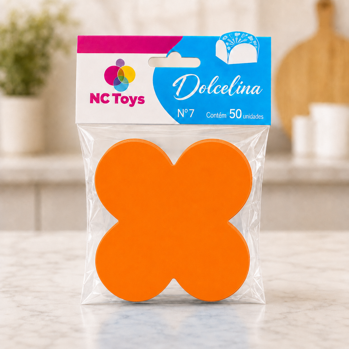 [color:orange] Orange four-petal paper sweet cups packaging