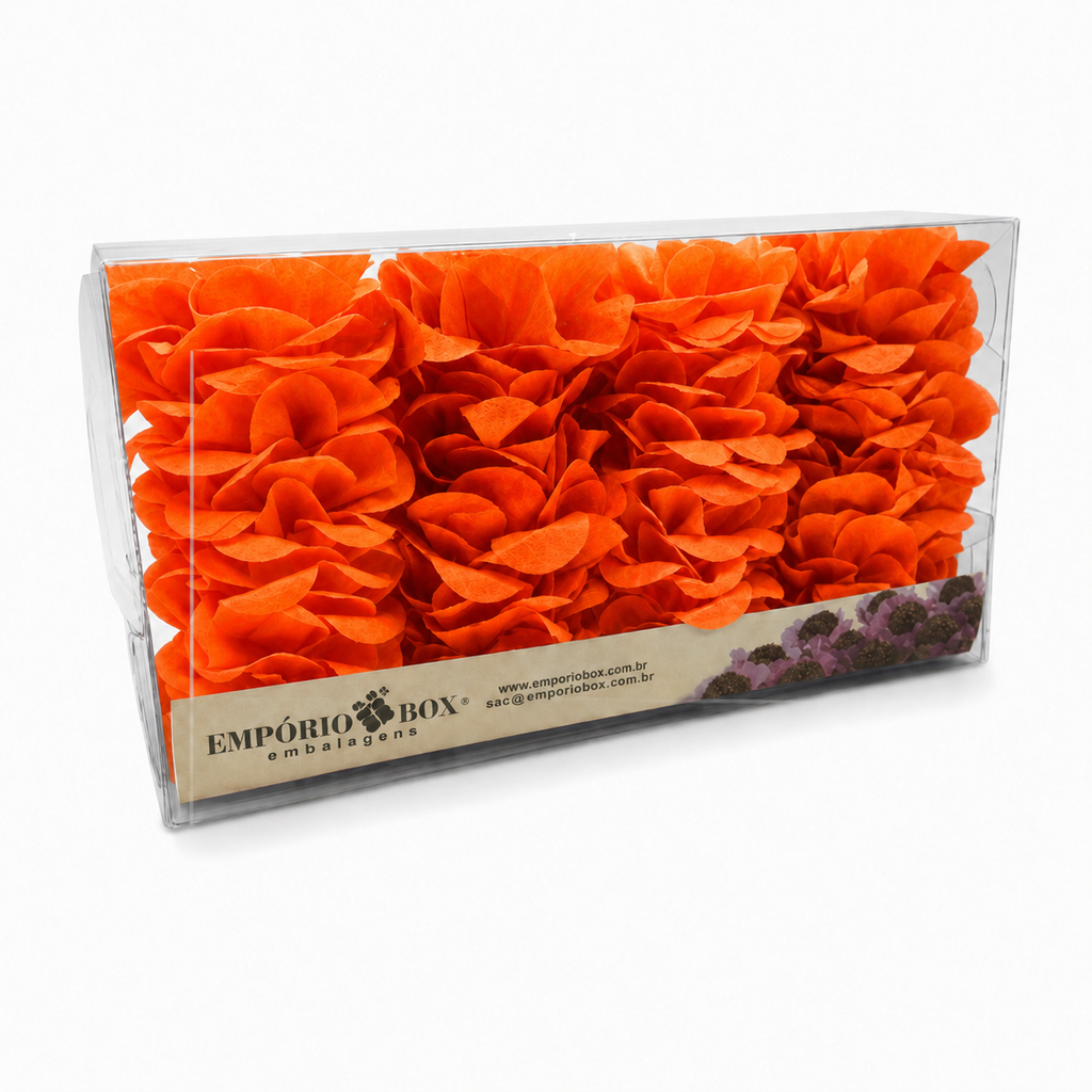 [color] Orange luxury flower sweet wrappers packaging