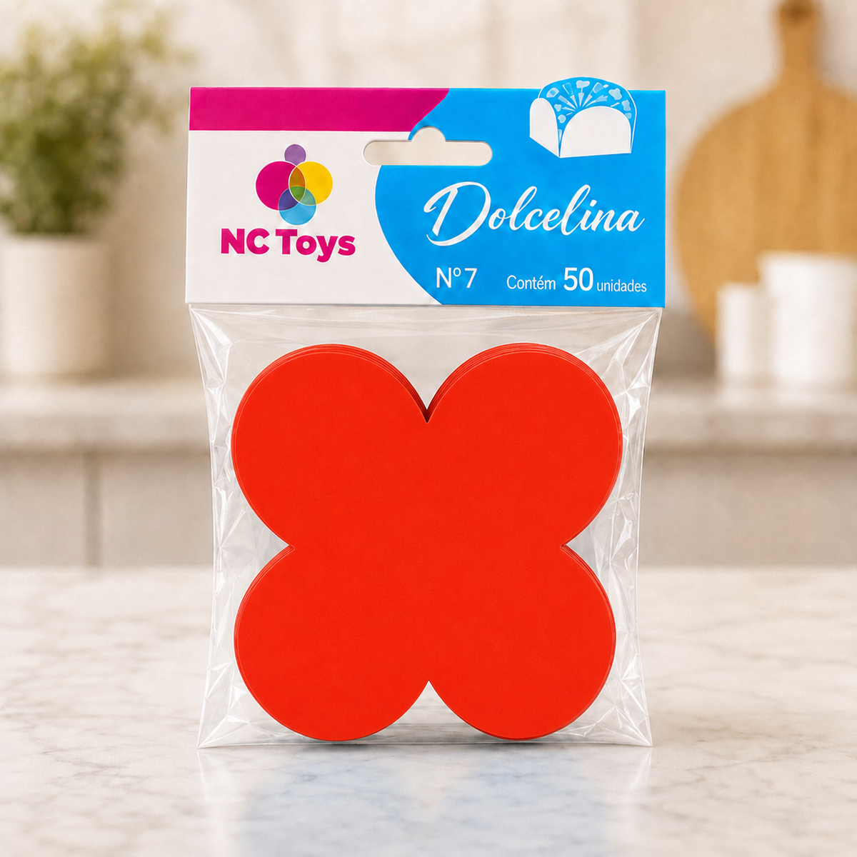 [color:red] Red four-petal paper sweet cups packaging