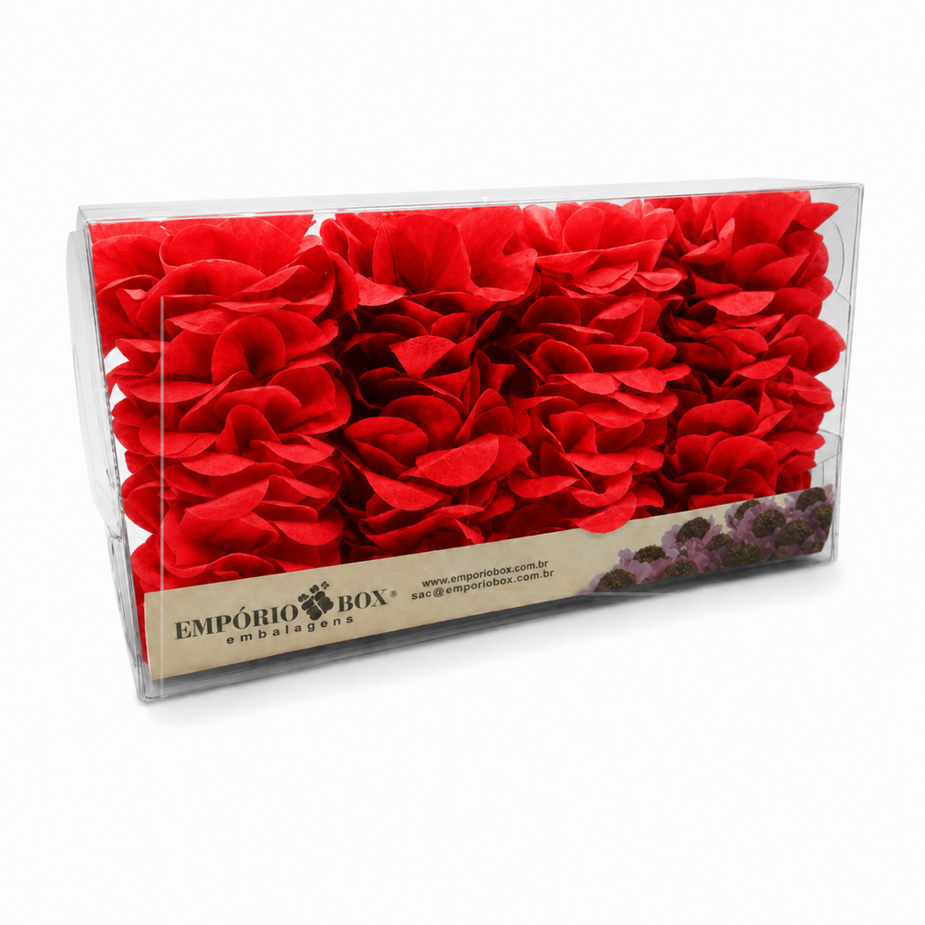 [color] Red luxury flower sweet wrappers packaging