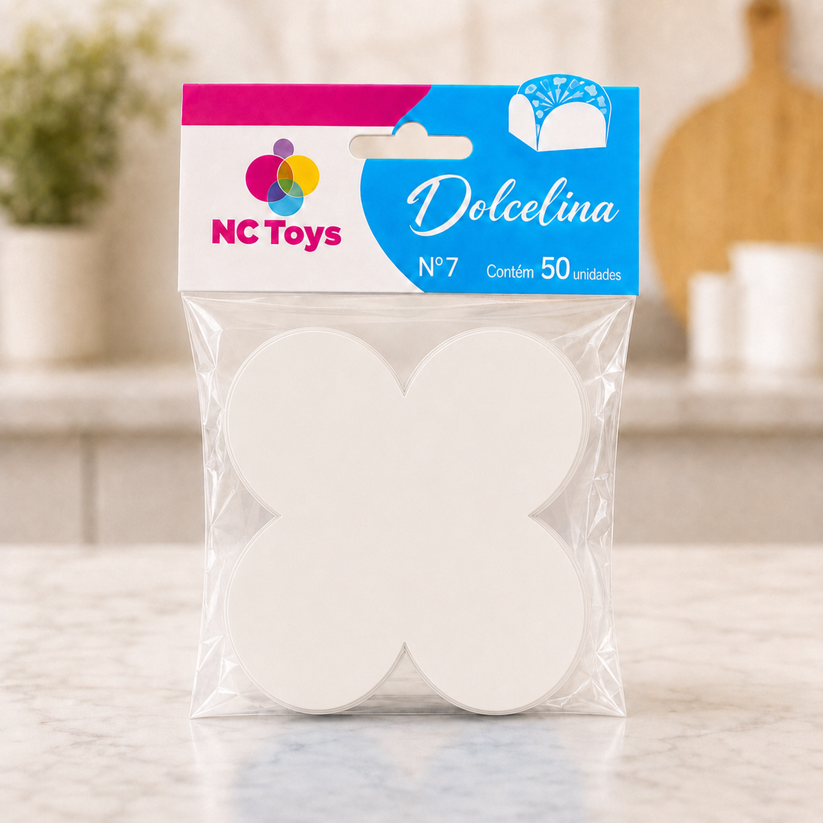 [color:white] White four-petal paper sweet cups packaging