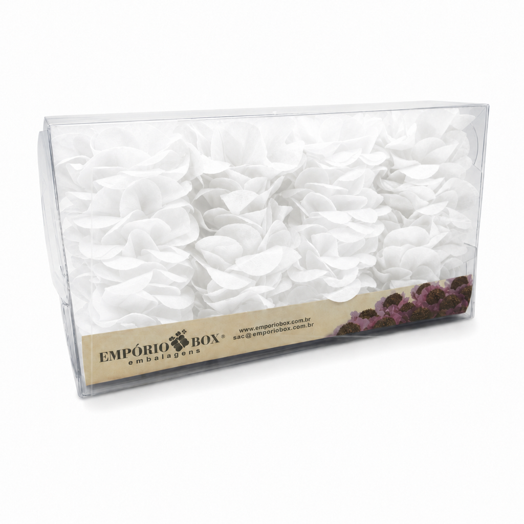 [color] White luxury flower sweet wrappers packaging